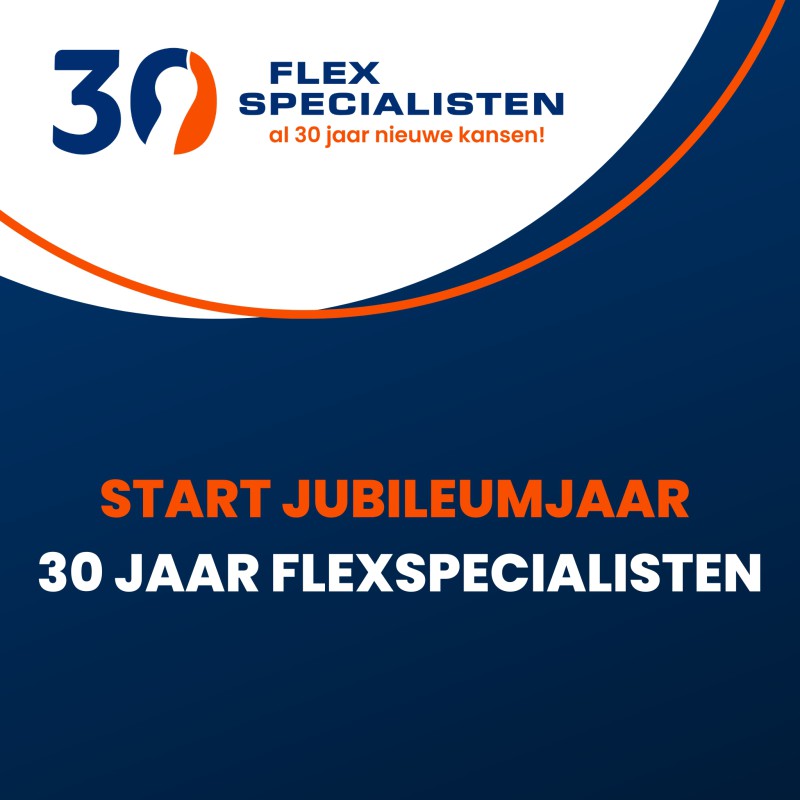 Jubileumjaar 30 jaar Flexspecialisten! Ontdek onze evolutie, technologische investeringen en toewijding aan langdurige relaties.