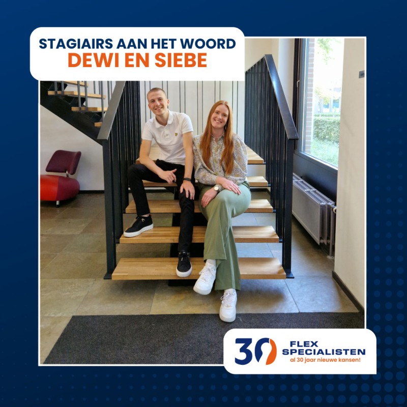 Ontdek de dynamische wereld van stage lopen bij Flexspecialisten. Lees over Dewi en Siebe's ervaringen bij Management, Sales en Marketing!